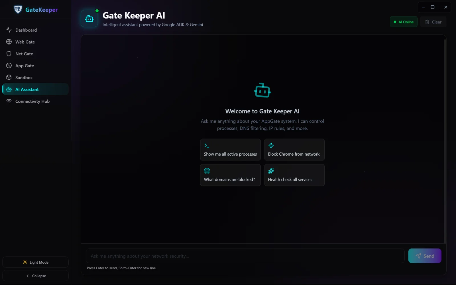AI Assistant chat